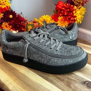 Billy The Goat Men's Billy Classic Lace Low Top Sneaker Front Zipper Sz 11M Gray